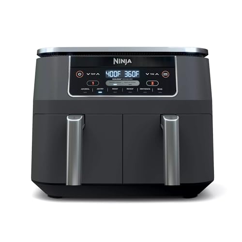 Ninja DZ201 Foodi 6-in-1 2-Basket Air Fryer with DualZone Technology,...
