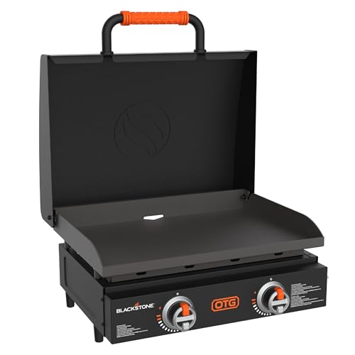 Blackstone OTG 22 Inch Tabletop Griddle Plate with Built-In Hood,...