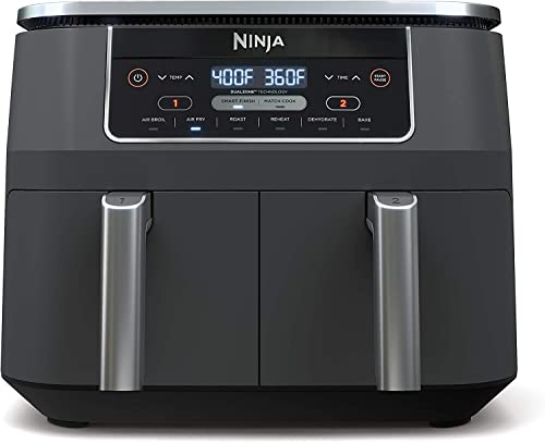 Ninja DZ201BK Foodi 6-in-1 2-Basket Air Fryer with DualZone...
