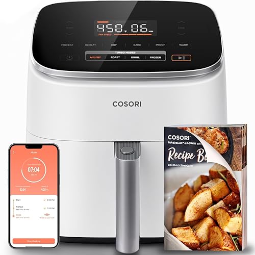 Cosori 9-in-1 TurboBlaze Air Fryer 6 Qt, Smart Control, 90°–450°F,...